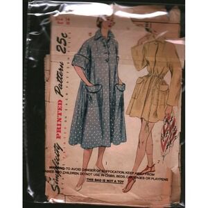Vintage Simplicity 3592 Misses Robe Sewing Pattern Size 14 Bust 32 Kimono Sleeve